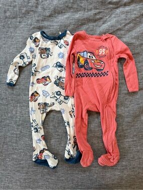 Disney Baby Cars Lightning McQueen zipper footie pajamas, 12m